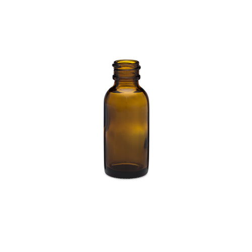 1oz/30ml Amber Boston Round Bottle