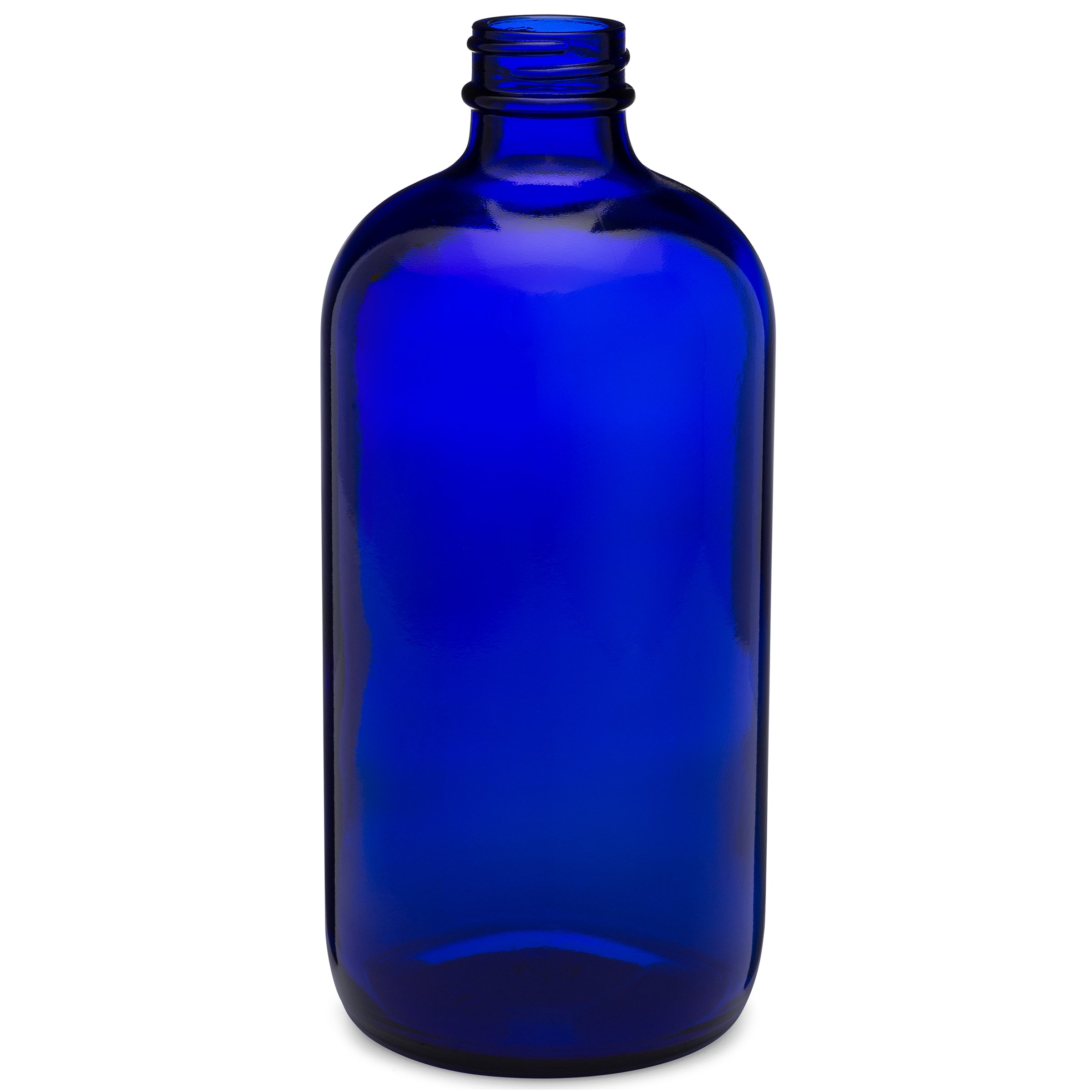 16oz/480ml Blue Boston Round Bottle