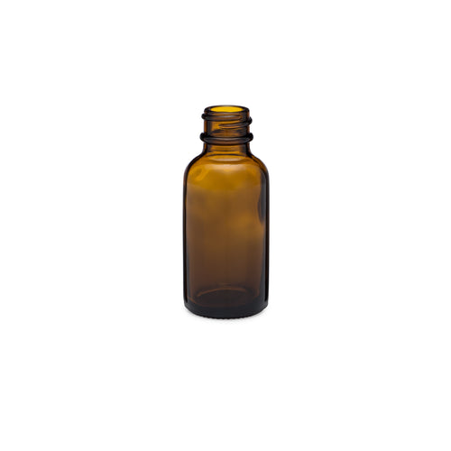 1oz/30ml Amber Boston Round Bottle