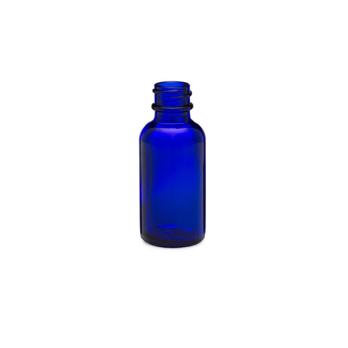 1oz/30ml Blue Boston Round Bottle