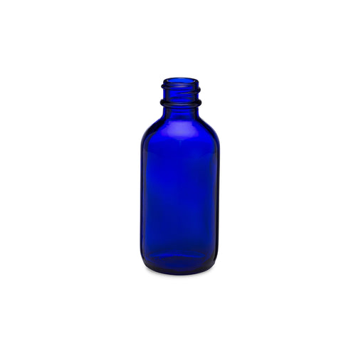 2oz/60ml Blue Boston Round Bottle
